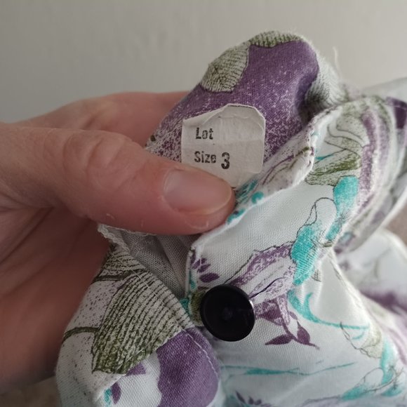 Vintage floral cotton summer dress - Picture 3 of 3